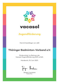 Banner Vacasol Jugendförderung 2021