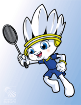 Smashy, das neue Maskottchen der European Badminton Confederation