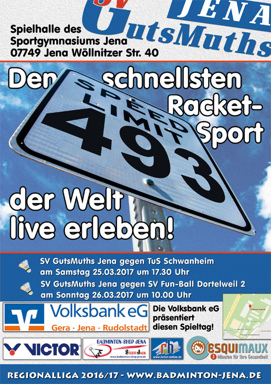 Plakat Regionalligavorschau SV GutsMuths Jena