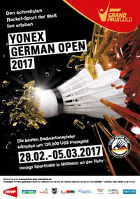 Das Veranstaltungsplakat der Yonex German Open2017