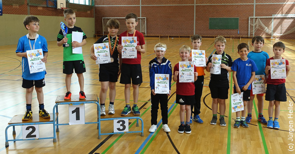 Siegerehrung Jungeneinzel AK U9