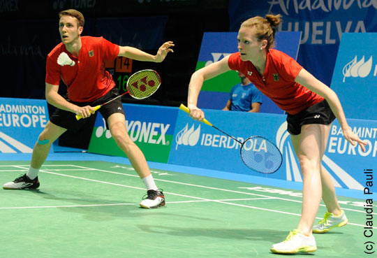 Mark Lamsfuß (1. BC Wipperfeld) und Isabel Herttrich (1. BC Saarbrücken-Bischmisheim)