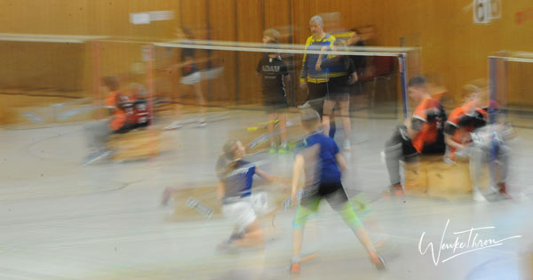 Reges Treiben herrschte auf den 8 Spielfeldern der "Ilm-Sporthalle"